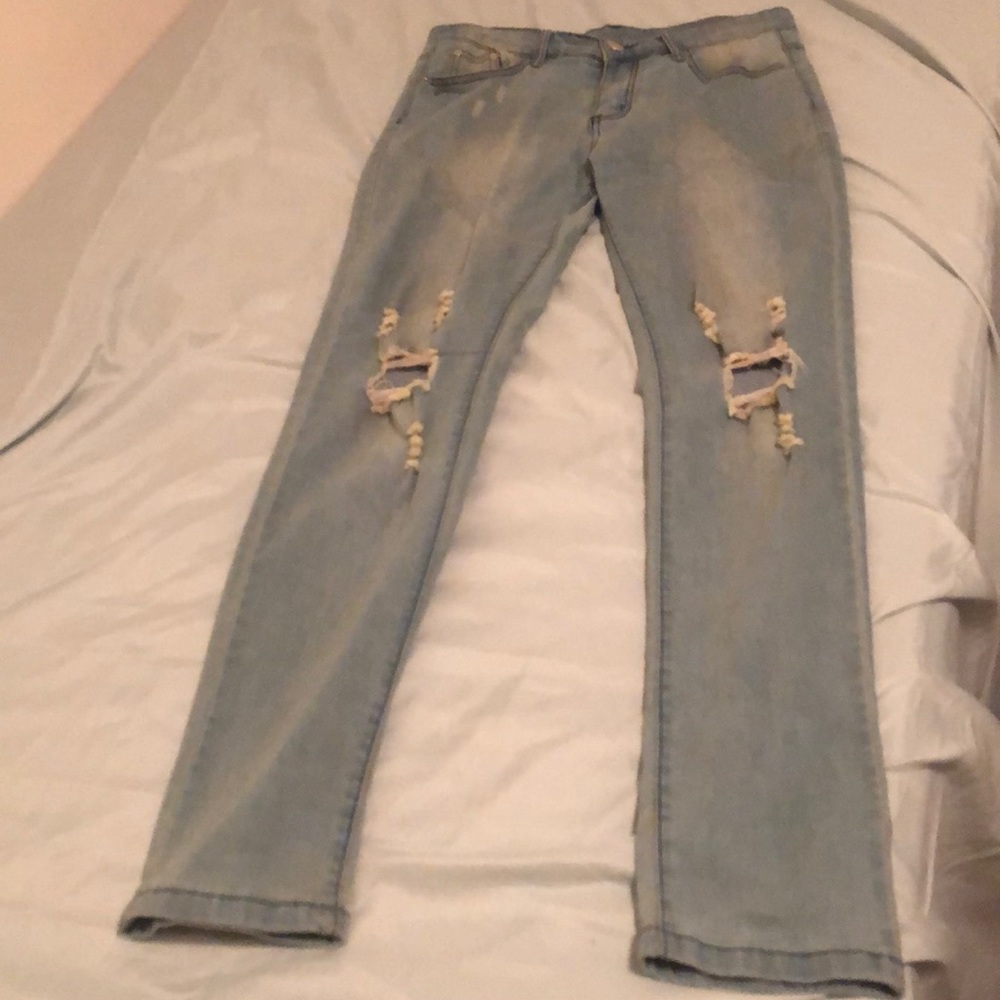 Light Blue Distress Jeans